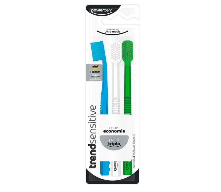 Escova Dental Trend Sensitive Pack com 3
