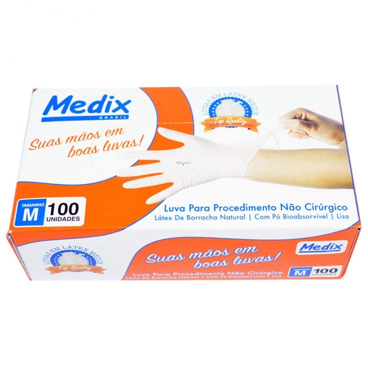 Luva Latex Com Po - Medix